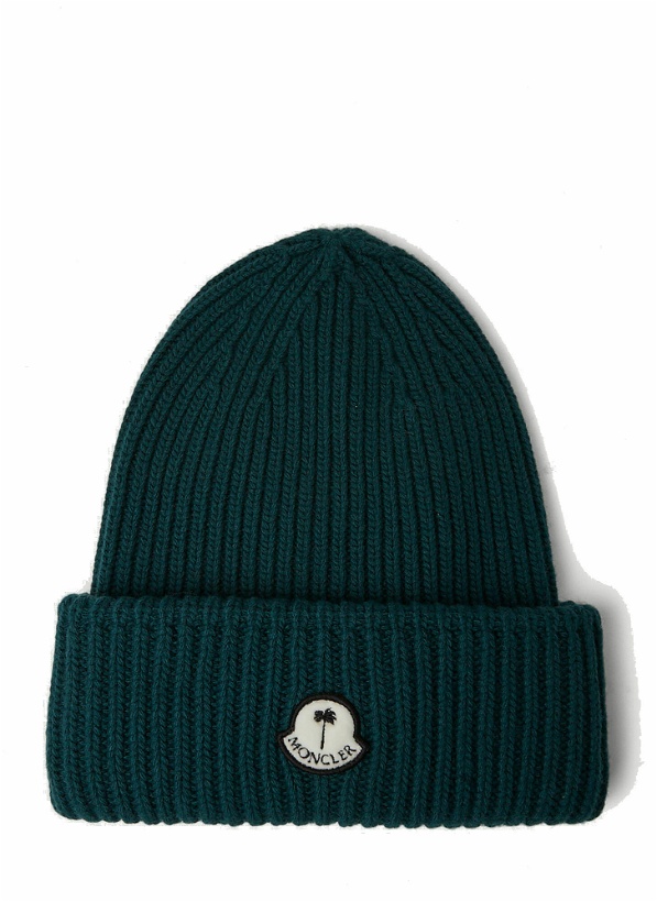 Photo: Logo Patch Beanie Hat in Green