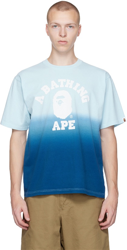 Photo: BAPE Blue College Gradation T-Shirt