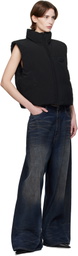 Alexander Wang Black Logo Patch Down Vest