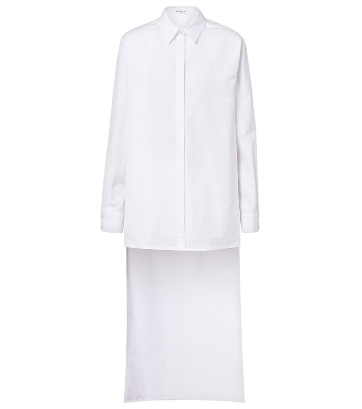 Photo: Alaïa Asymmetric cotton poplin shirt