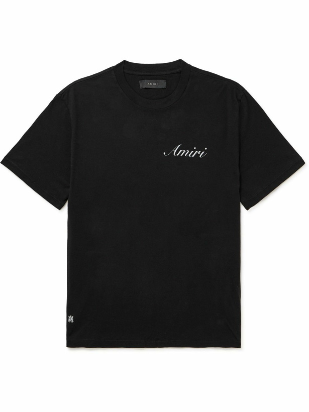 Photo: AMIRI - Logo-Print Cotton-Jersey T-Shirt - Black