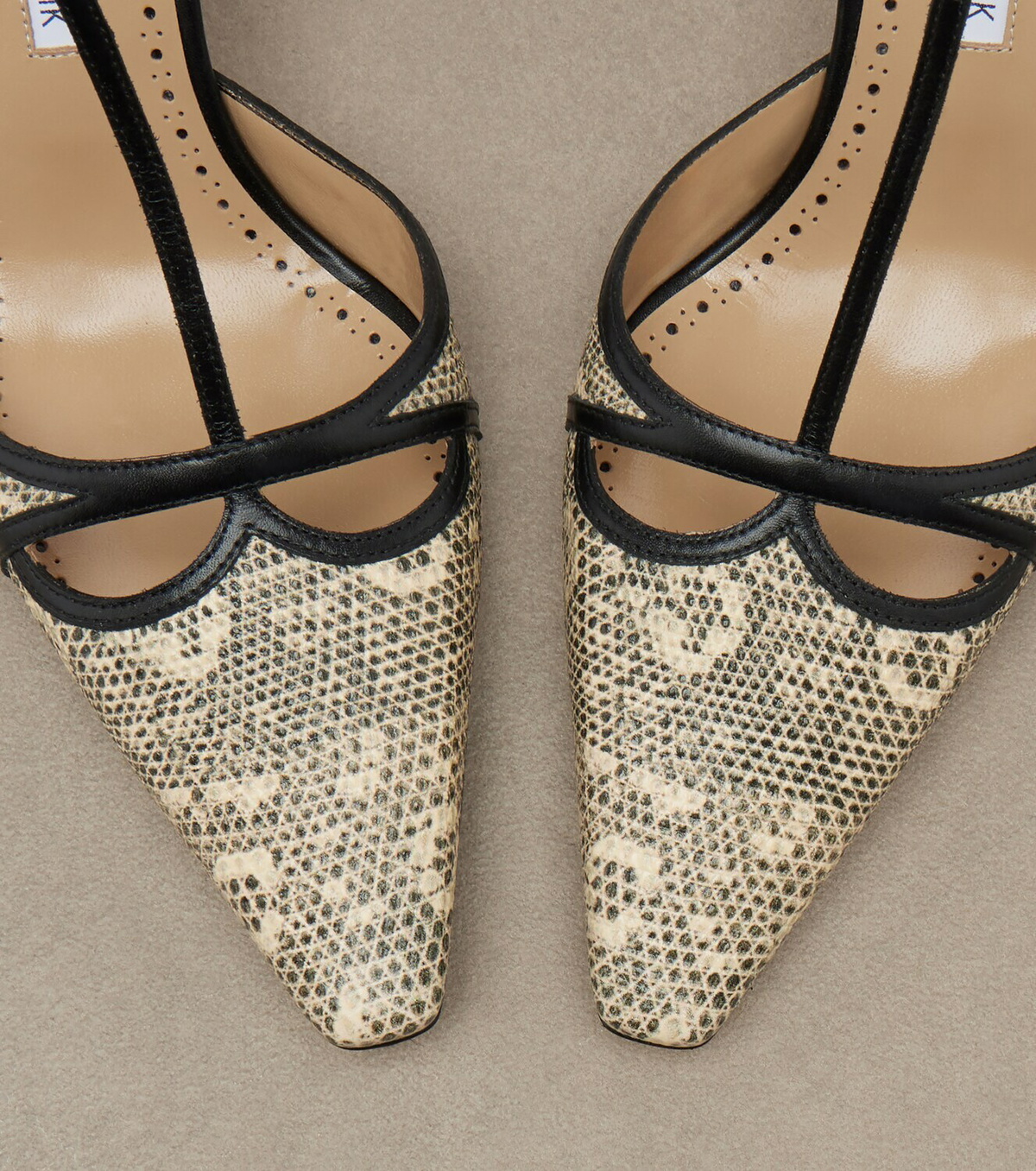 Manolo Blahnik Gish lizard-print leather pumps
