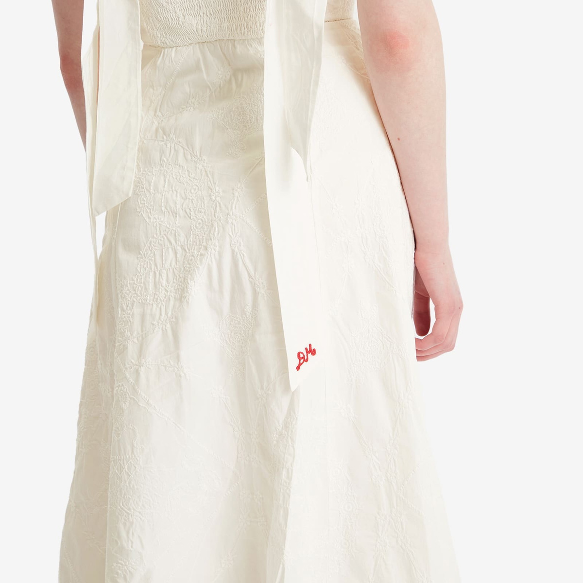 Damson Madder Women's Fan Fan Midi Dress in White Damson Madder Damson Madder Women's Fan Fan Midi Dress in White Damson Madder