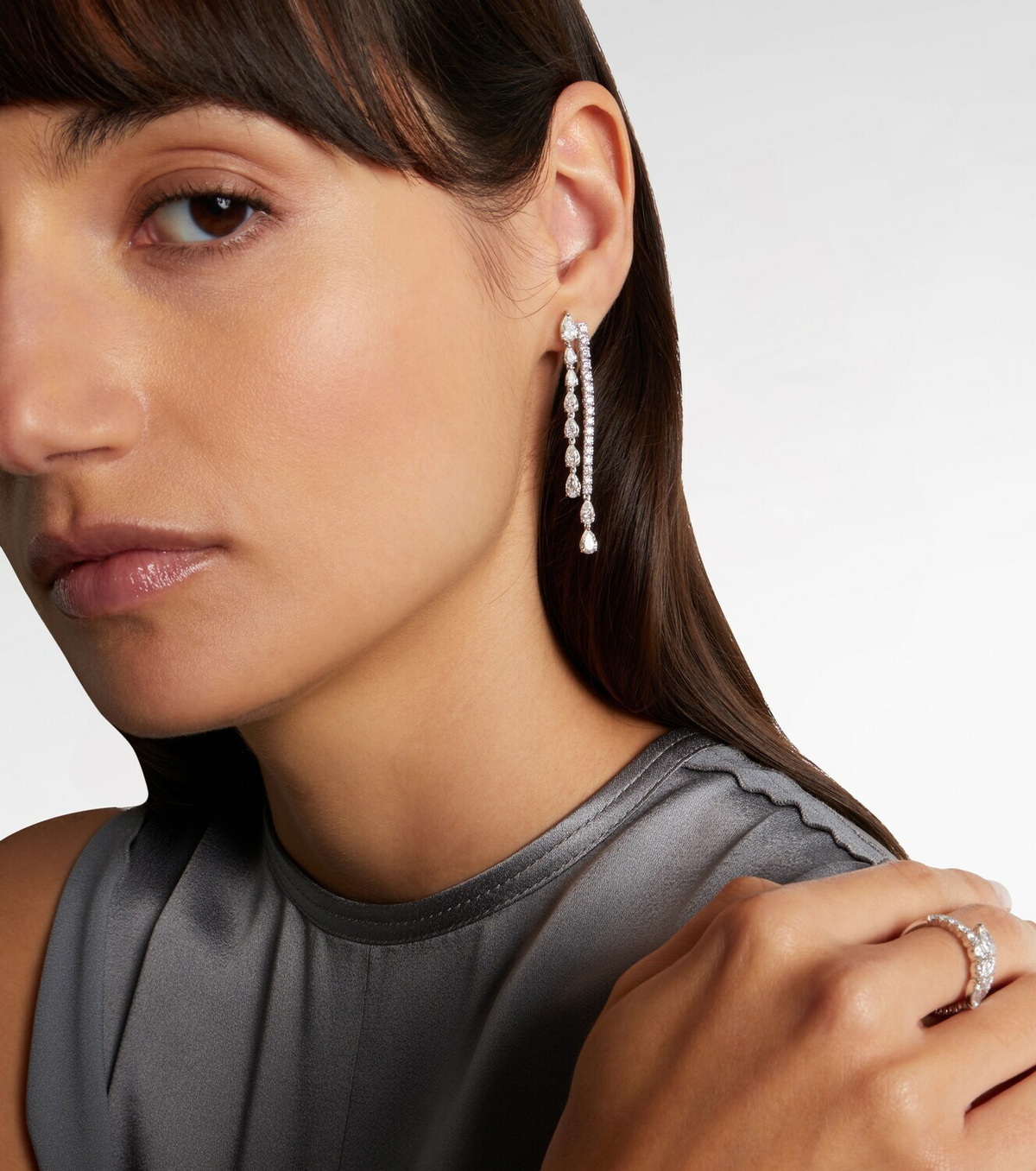 Bucherer Fine Jewellery Classics Twist 18kt white gold earrings with diamonds
