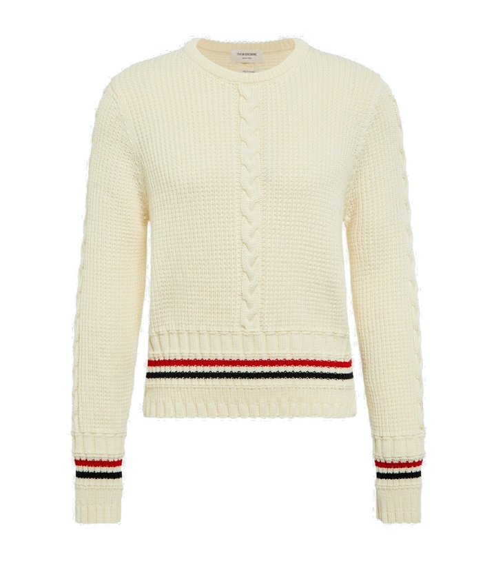 Photo: Thom Browne - Cable-knit crewneck sweater
