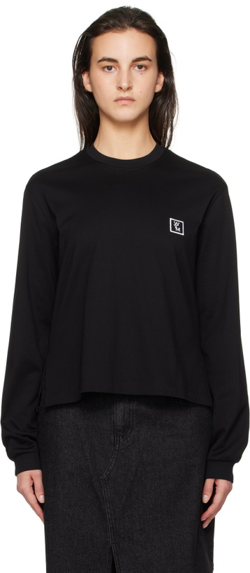 Photo: WOOYOUNGMI Black Back Logo Long Sleeve T-shirt