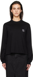 WOOYOUNGMI Black Back Logo Long Sleeve T-shirt