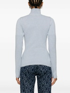 Sinead O'Dwyer Blue Draped-Panel Knit Sweater