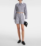 Sportmax Muscari striped cotton shorts