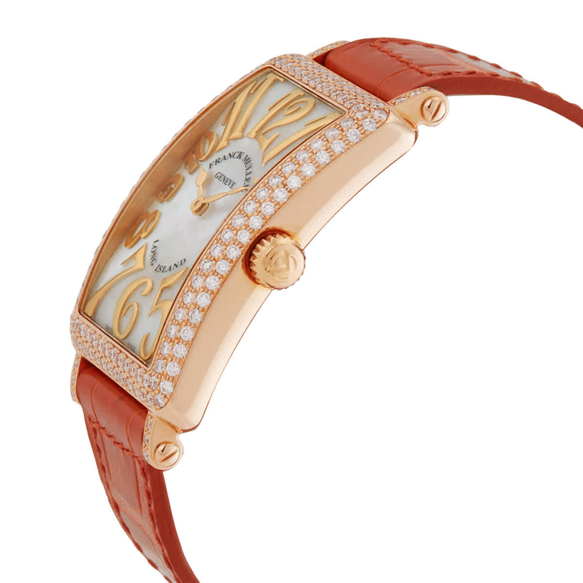 Franck Muller Long Island Quartz Diamond White Mother of Pearl Dial Unisex Watch 952 QZ REL MOP D 5N
