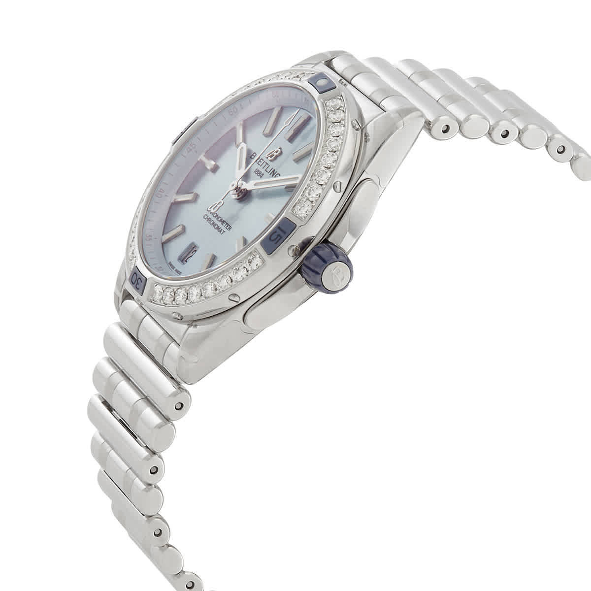 Breitling Chronomat Automatic Chronometer Diamond Blue Dial Unisex Watch A17356531C1A1