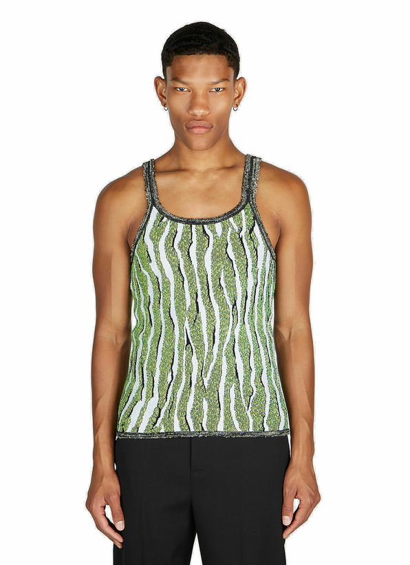 Photo: Bottega Veneta - Jacquard Top in Green