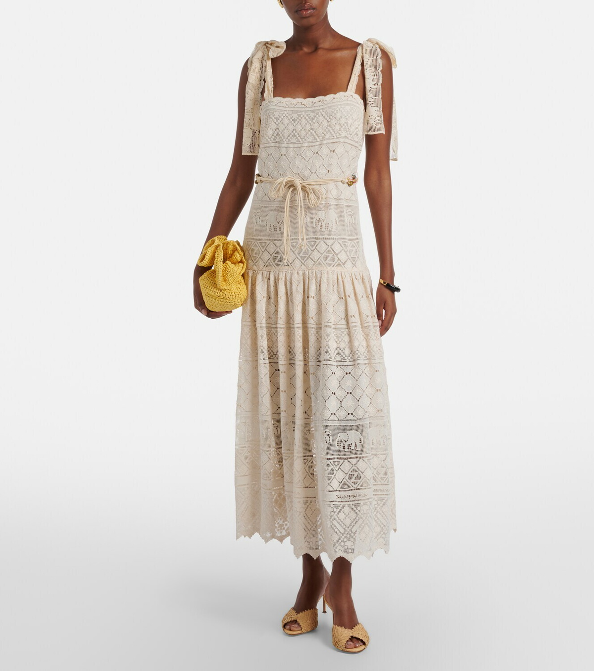 Aquazzura Paradise raffia clutch