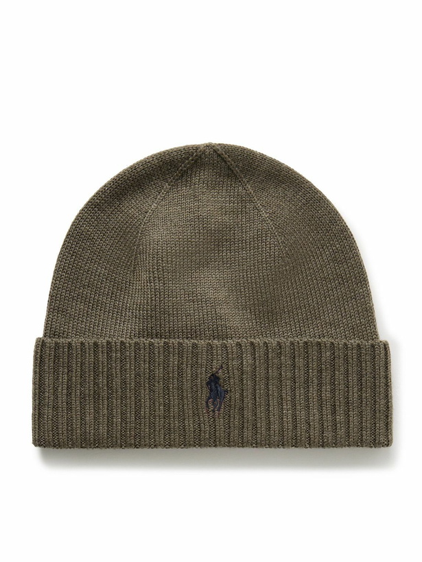 Photo: Polo Ralph Lauren - Logo-Embroidered Wool Beanie