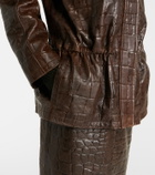 Emilia Wickstead Norcutt croc-effect leather jacket