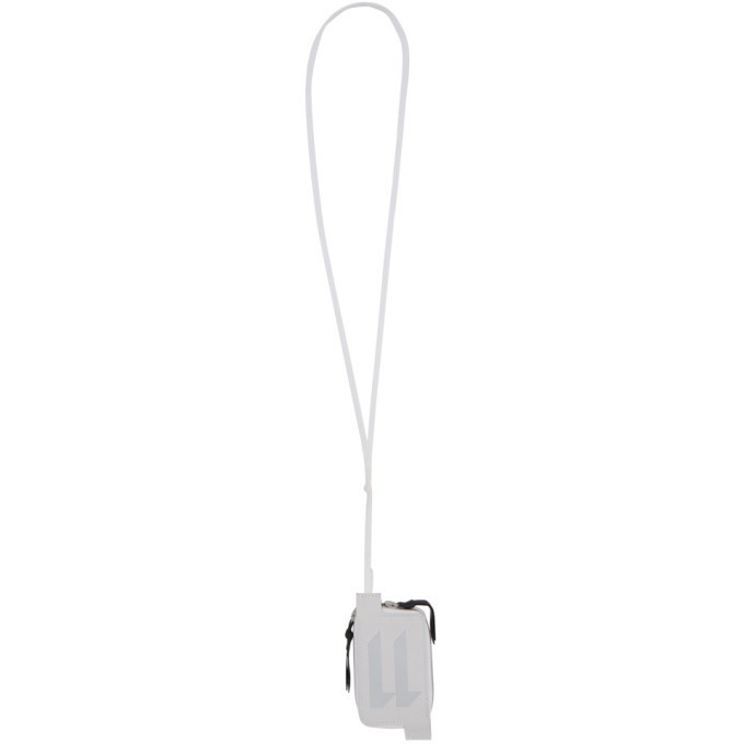 11 by Boris Bidjan Saberi White Twin Zip Logo Wallet 11 by Boris