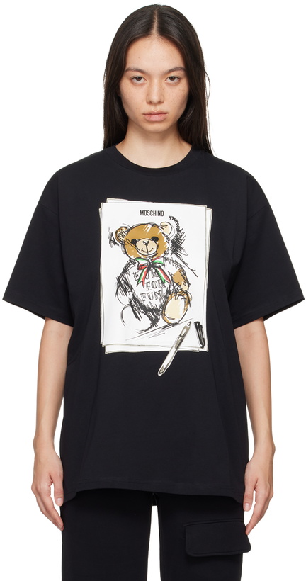 Photo: Moschino Black Teddy Bear T-Shirt