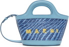 Marni Blue Wavy Tropicalia Micro Tote