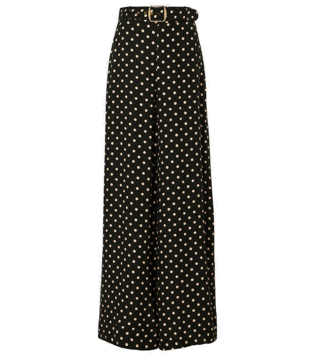 Zimmermann Belted polka-dot wide-leg pants Zimmermann
