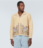 Bode Himalayan Poppy embroidered linen shirt