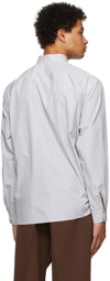 Lemaire White & Black Adjustable Twisted Shirt
