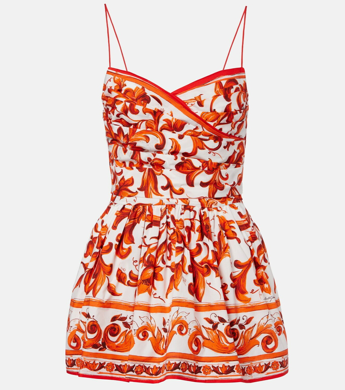 Dolce&Gabbana Majolica printed cotton poplin minidress