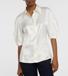 Gabriela Hearst Sansi puff-sleeve silk satin blouse