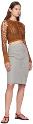 Isa Boulder Gray Kite Midi Skirt