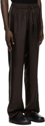 Dolce&Gabbana Brown Silk Lounge Pants