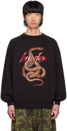 LU'U DAN Black Knotted Snake Sweatshirt