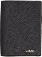 ZEGNA Black Deerskin Passport Holder