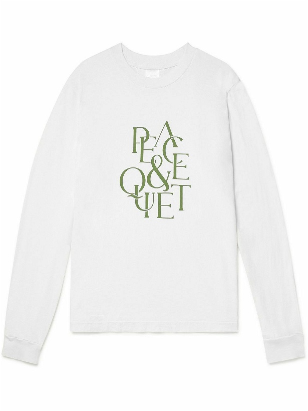 Photo: Museum Of Peace & Quiet - Logo-Print Cotton-Jersey T-Shirt - White