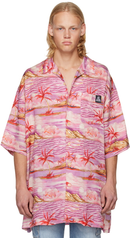 Photo: Tommy Jeans x Martine Rose Pink Tropical Shirt
