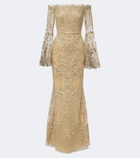 Elie Saab Off-shoulder lace gown