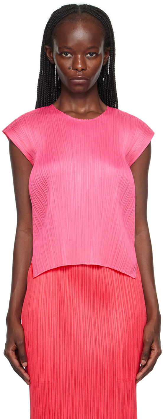 Pleats Please Issey Miyake Pink Monthly Colors July T-Shirt Pleats