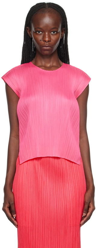 Photo: Pleats Please Issey Miyake Pink Monthly Colors July T-Shirt