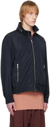 Dries Van Noten Navy Hooded Jacket