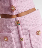 Self-Portrait Embellished knit miniskirt