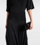 Victoria Beckham Paneled cotton-blend maxi dress