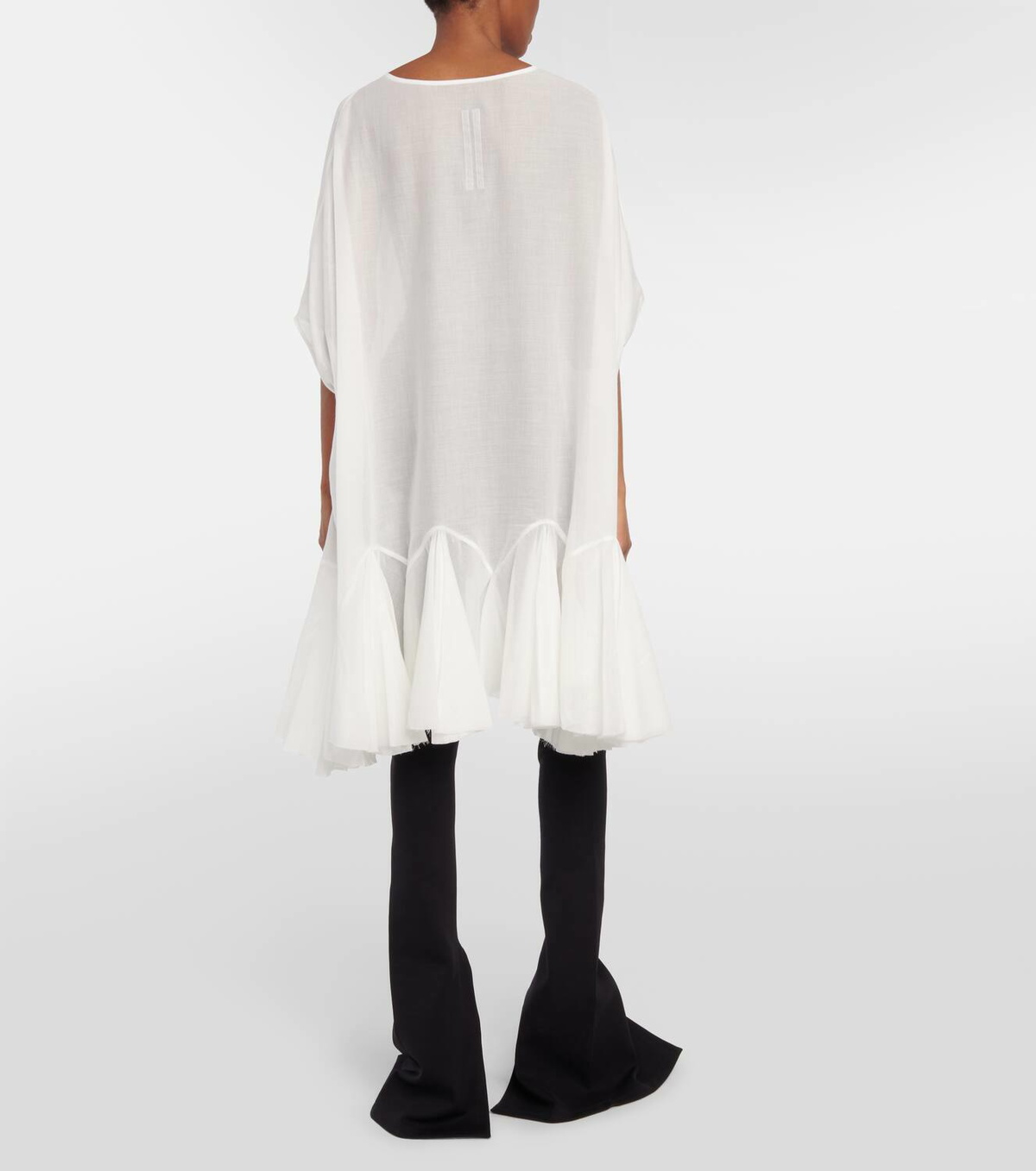 【RICK OWENS】シースルー フリル コットン ミニワンピース Rick Owens Divine asymmetric cotton mini dress Rick Owens