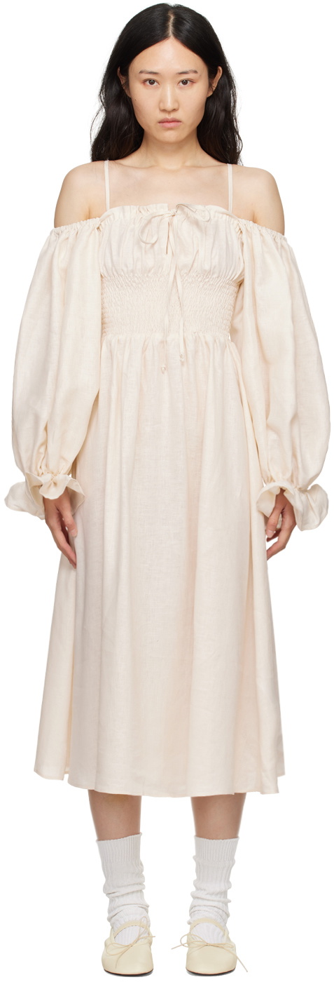 Sleeper Off-White Cancan Maxi Dress