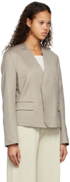 LOW CLASSIC Beige Y-Neck Blazer