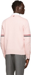 Thom Browne Pink Milano RWB Stripe Sweater