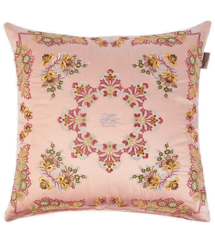 Photo: Etro Embroidered cotton cushion