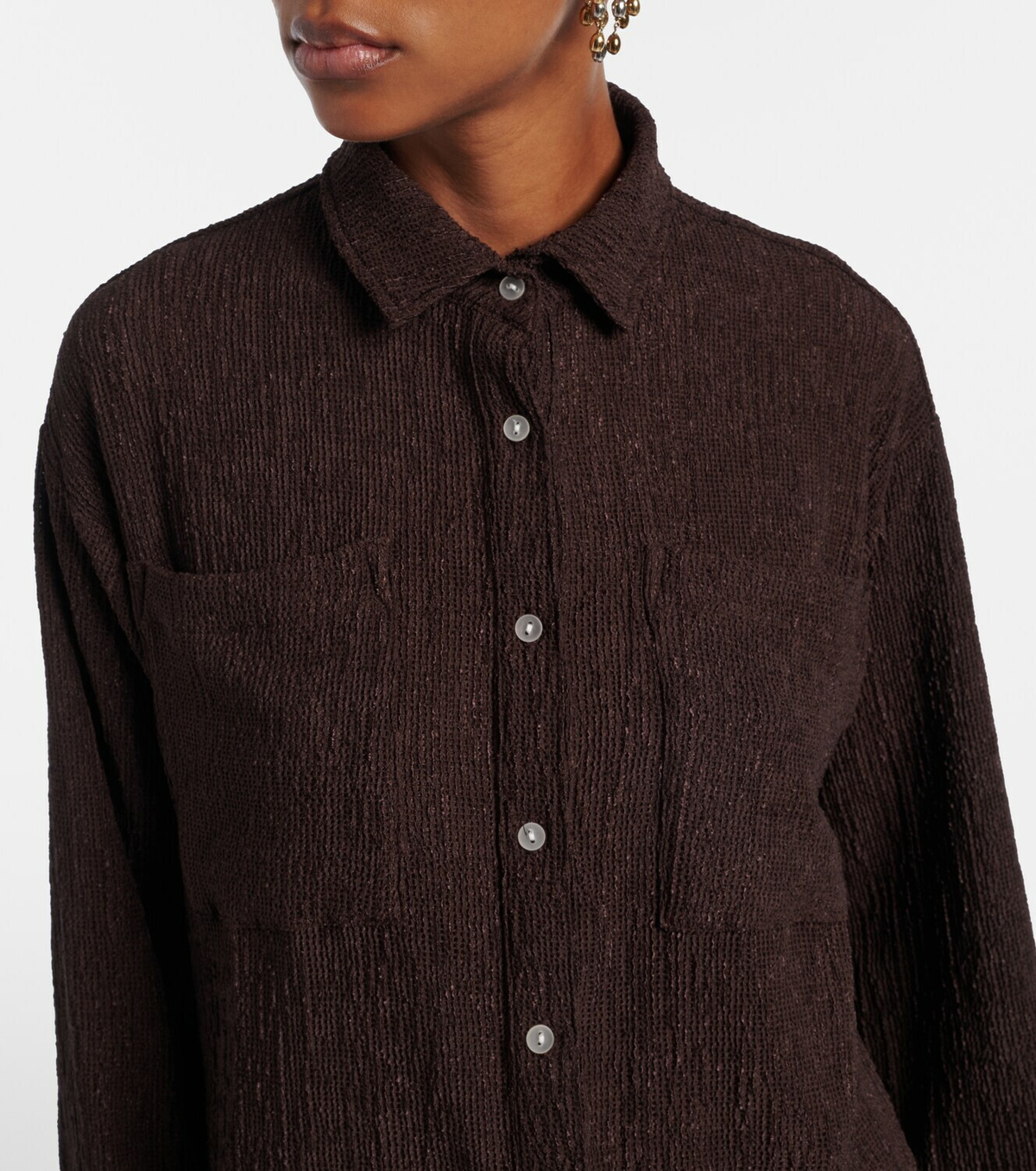 Jade Swim Mika seersucker shirt