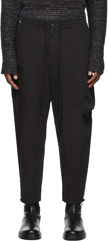 Photo: The Viridi-anne Black Cotton Jogger Trousers