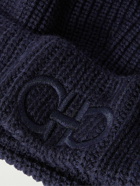 Salvatore Ferragamo - Ribbed Embroidered Wool Beanie