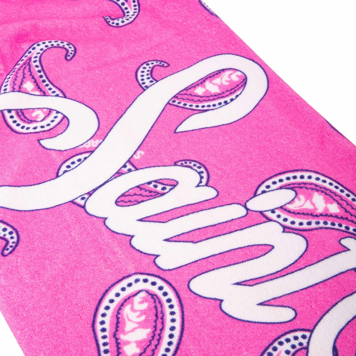 MC2 Saint Barth Soft Terry Beach Towel With Pink Paisley Print