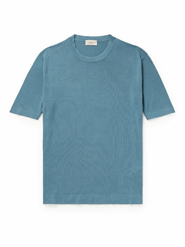 Photo: Altea - Slim-Fit Lyocell and Cotton-Blend Jersey T-Shirt - Blue