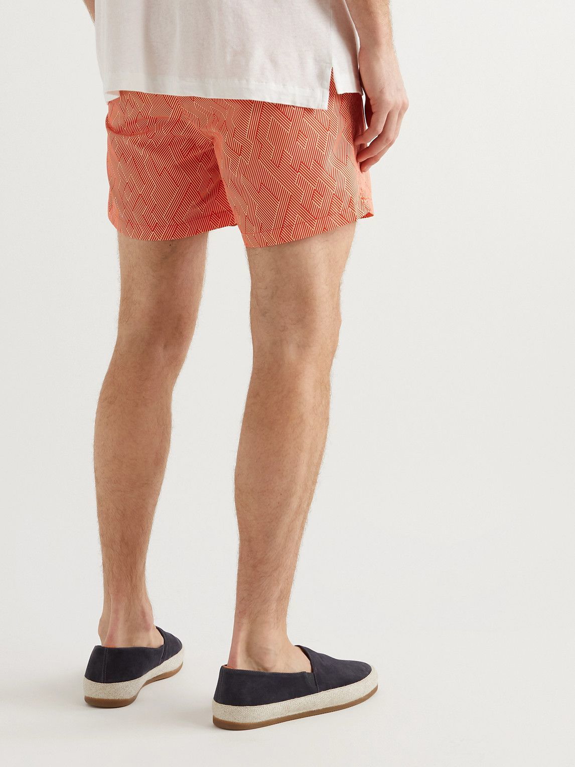 Printed Swim Shorts in Orange - Frescobol Carioca